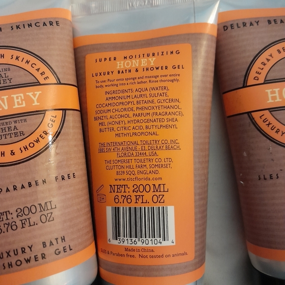 Delray Beach Skincare Honey Shea Butter Shower Gel 6.76 oz - Picture 2 of 2